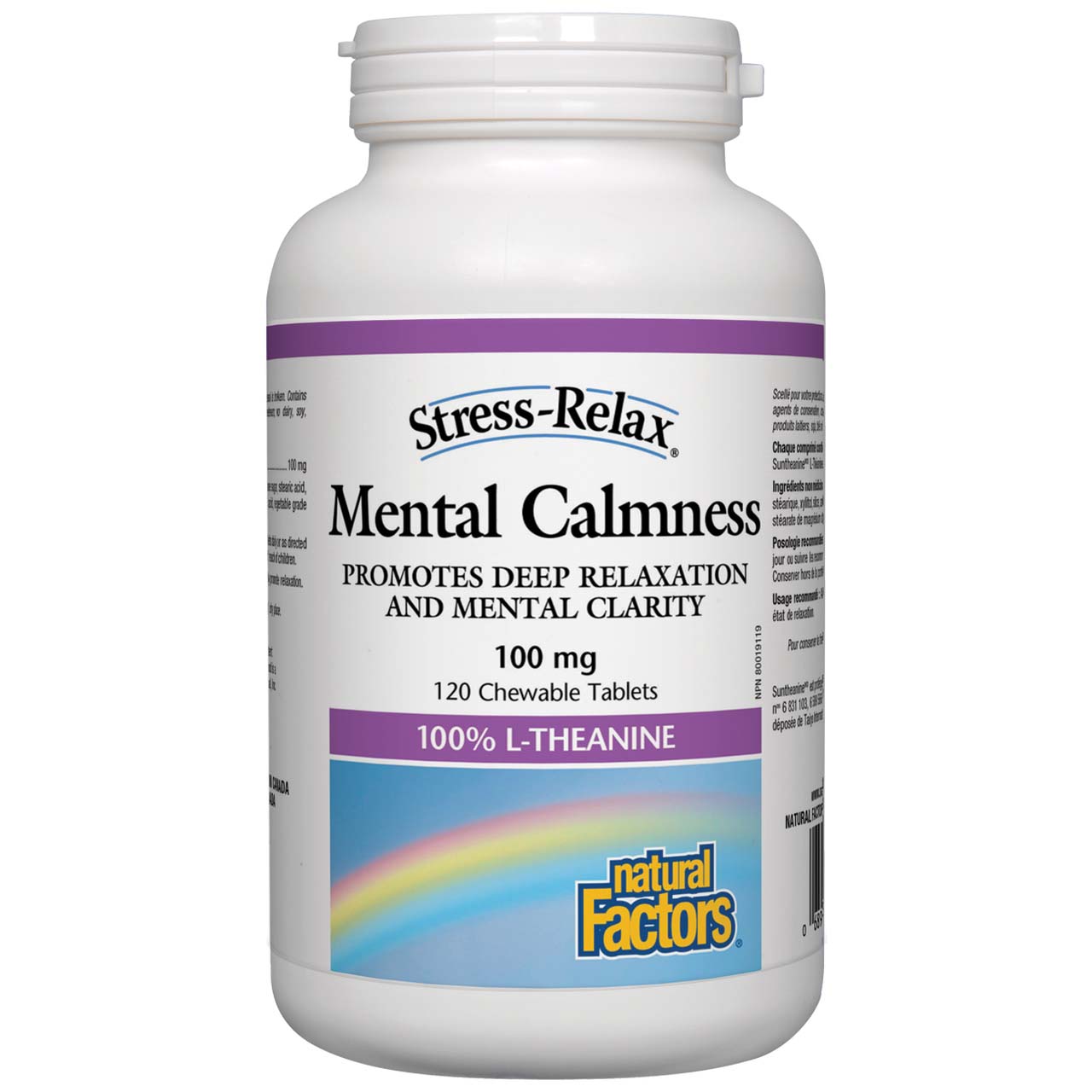 Natural Factors Mental Calmness 60 Chewable Tablets 100 mg