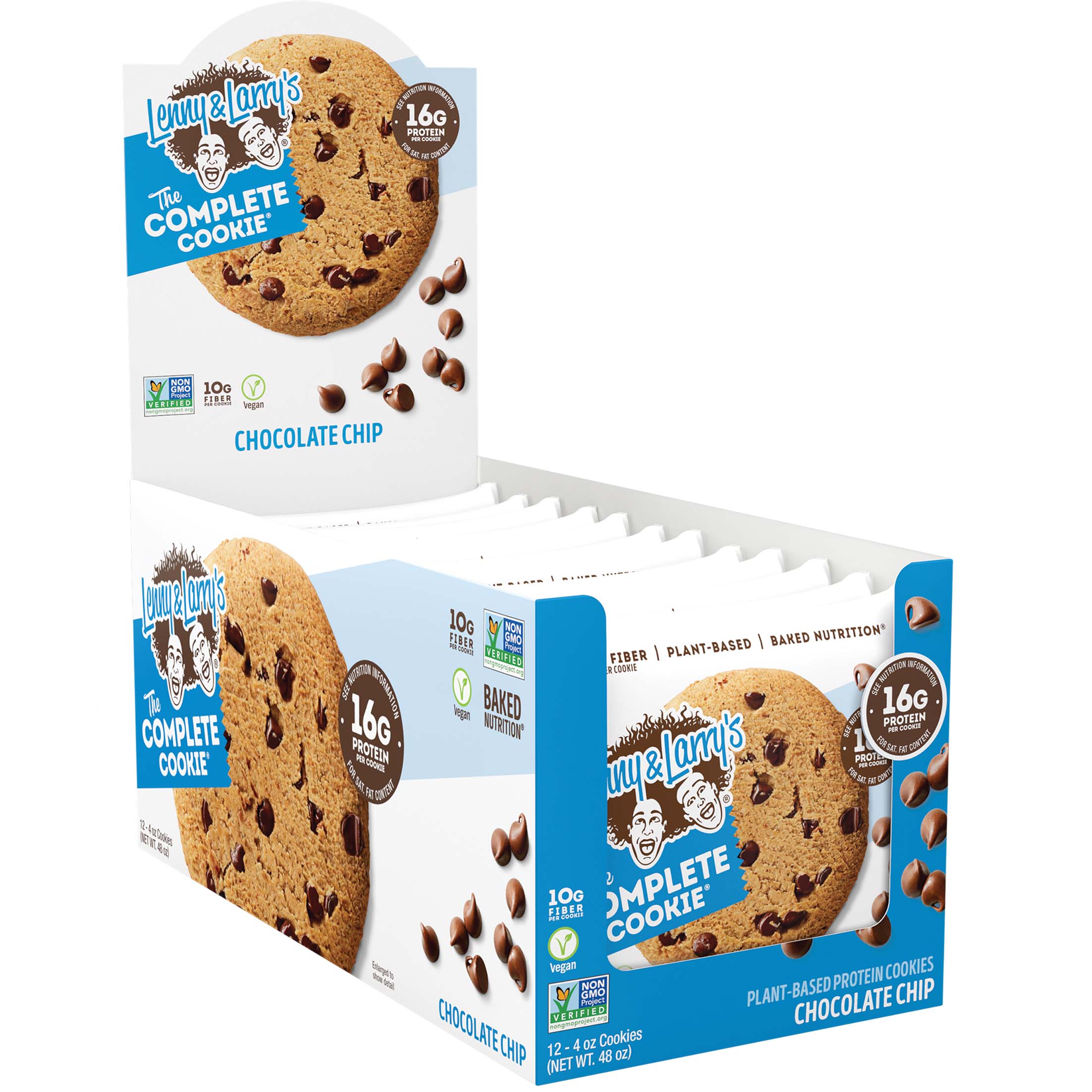 Lenny & Larry’s Complete Cookies, Chocolate Chip, Box of 12 Pieces