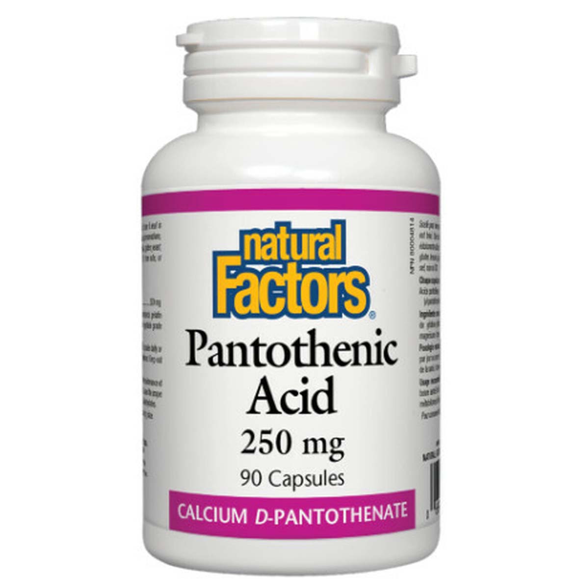 Natural Factors Pantothenic Acid, 250 mg, 90 Capsules