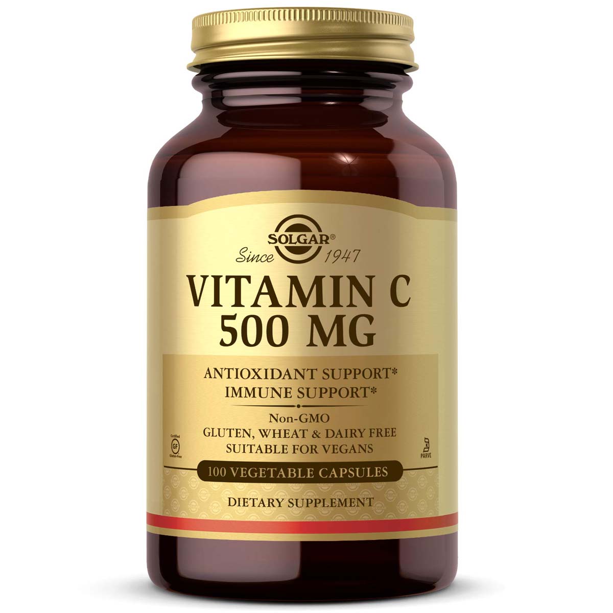 Solgar Vitamin C, 500 mg, 100 Vegetable Capsules