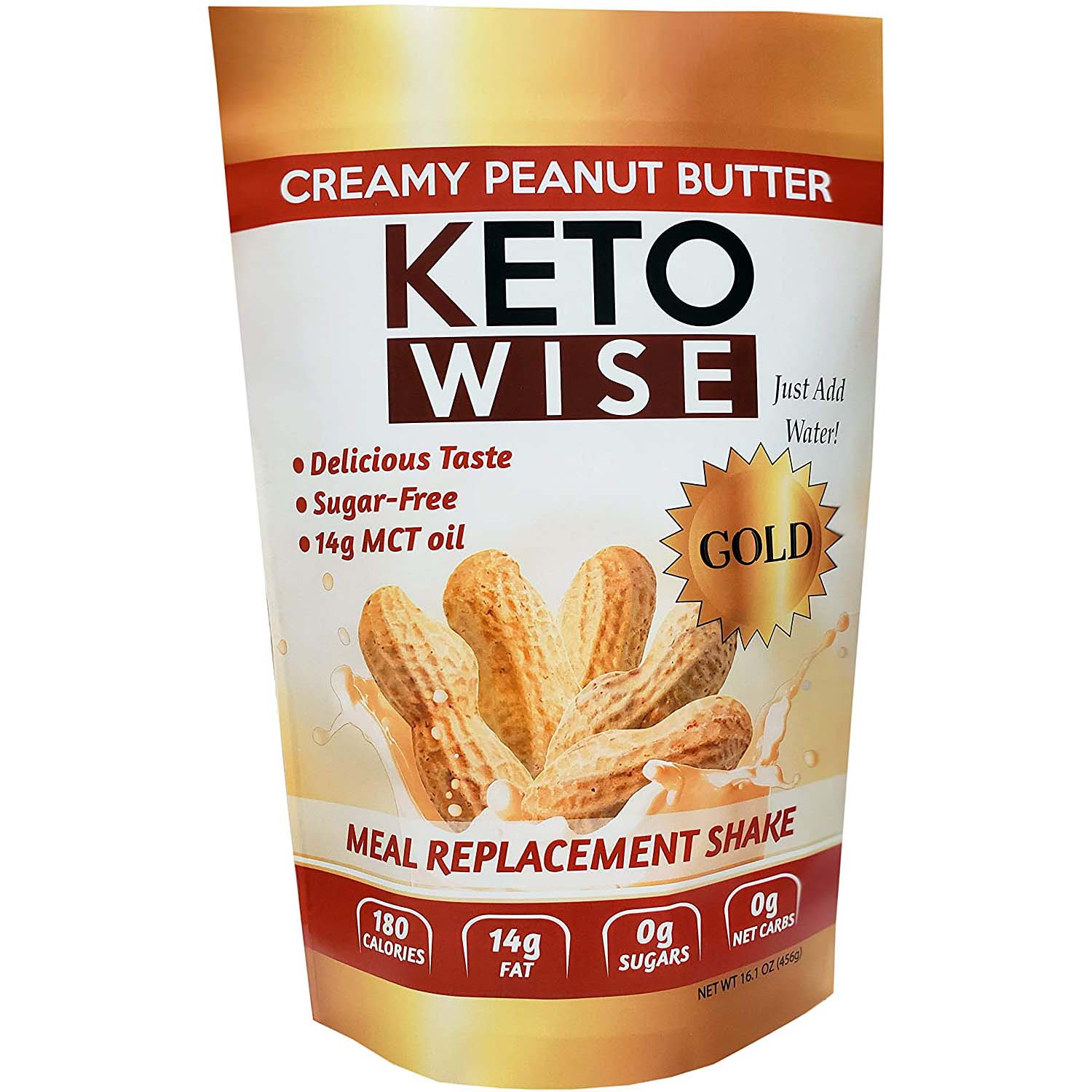 Keto Wise Meal Replacement Shake 456 Gm Peanut Butter