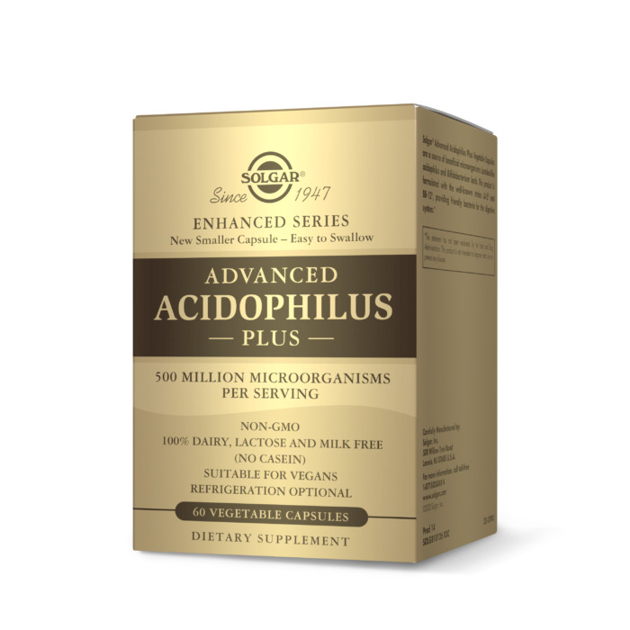 Solgar Advanced 40+ Acidophilus Plus, 60 Vegetable Capsules