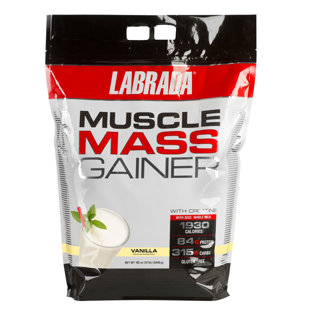 Labrada Nutrition Muscle Mass Gainer, 12 LB, Vanilla