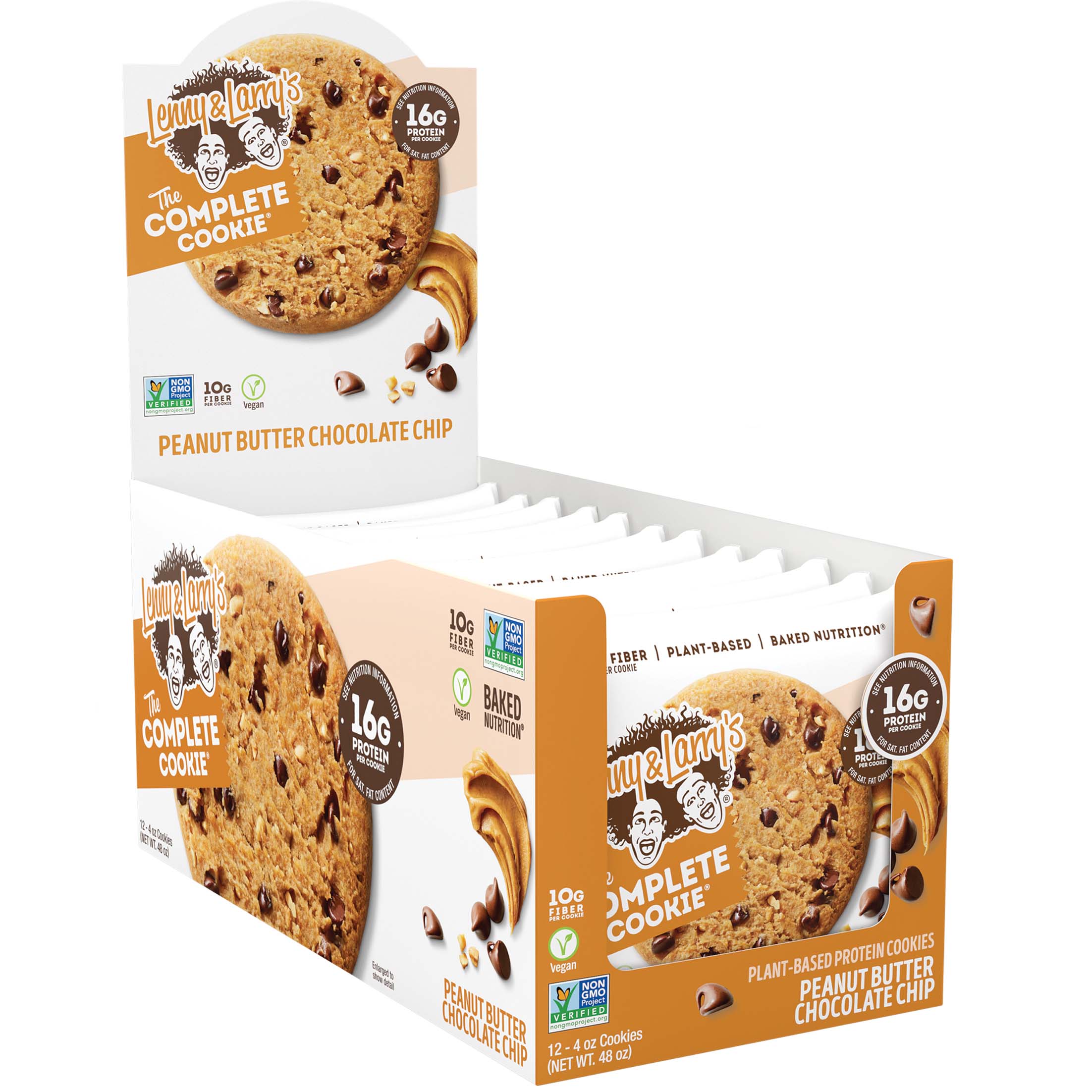 Lenny & Larry’s Complete Cookies, Peanut Butter Choco Chip, Box of 12 Pieces