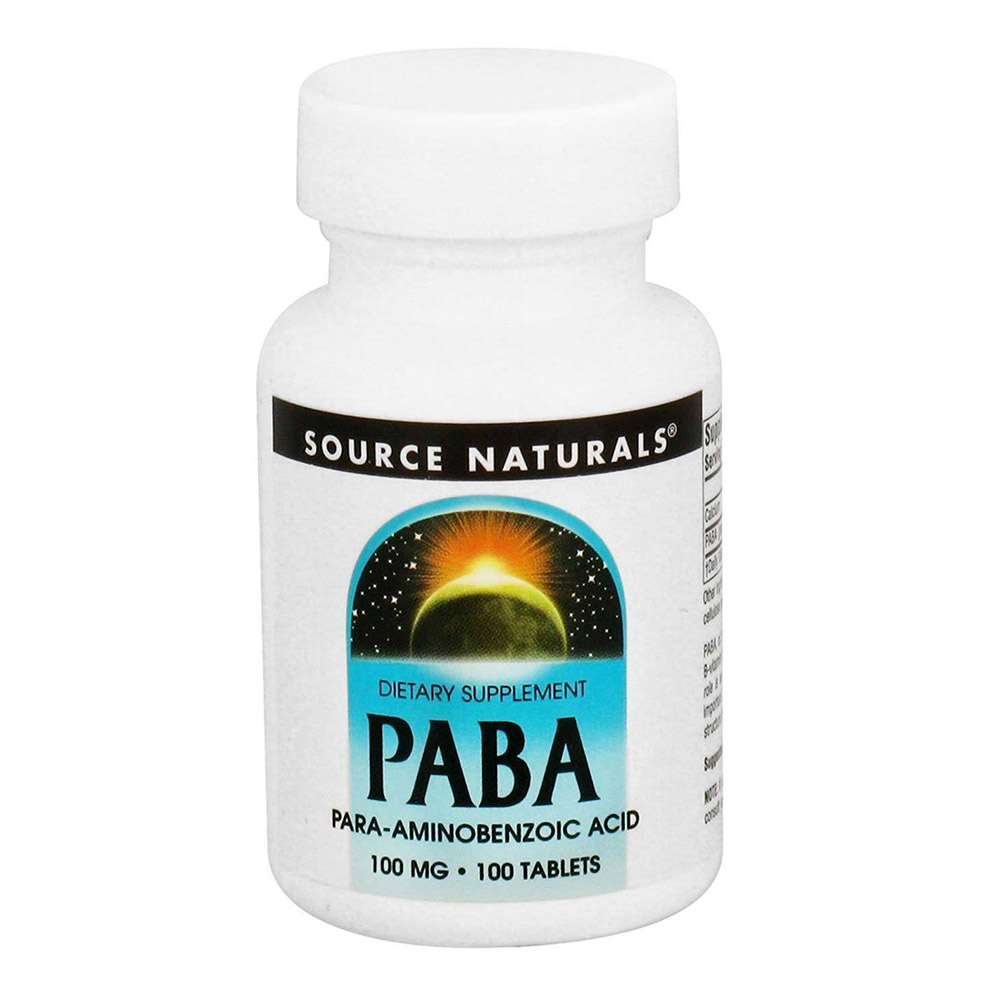 Source Naturals PABA , 100 mg, 100 Tablets