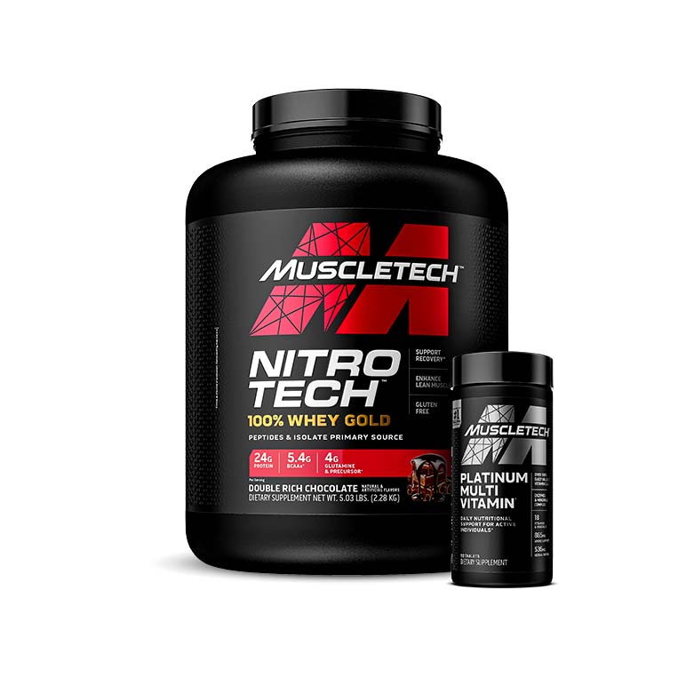 Muscletech Nitro Tech Whey Gold, MT Platinum Multivitamin 