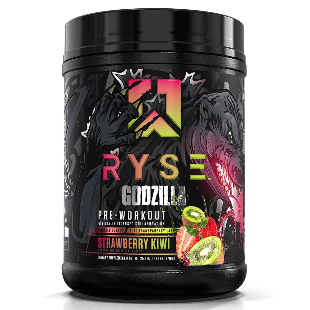 RYSE Godzilla Pre Workout, Strawberry Kiwi, 40, Pump & Energy, Strength