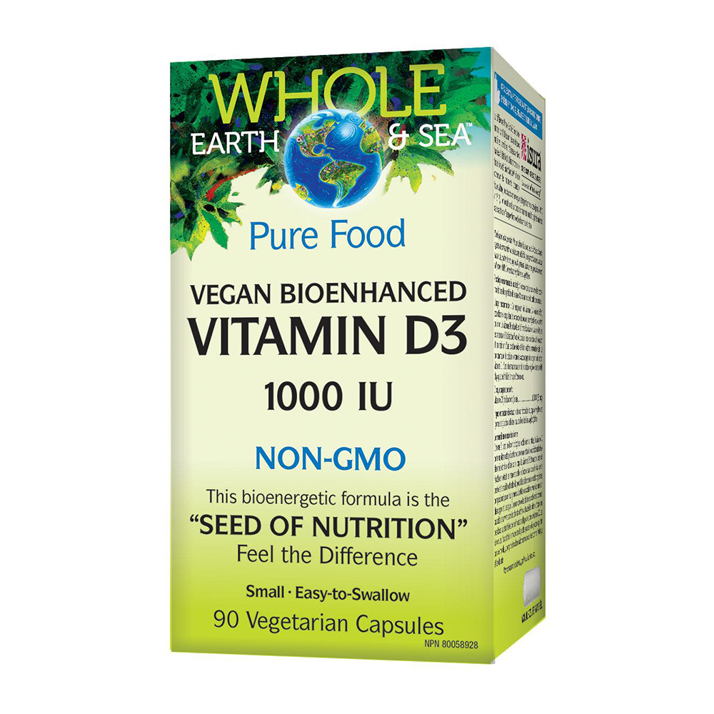 Natural Factors Vegan Vitamin D3 1000 IU 90 Veggie Capsules