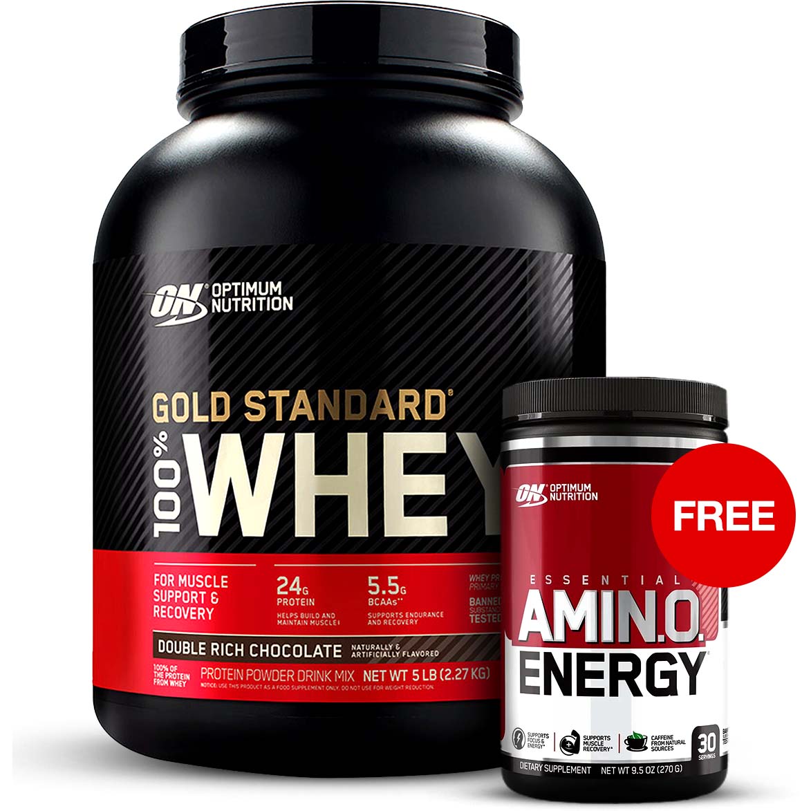 Optimum Nutrition Gold Standard 100% Whey Protein 5 LB Double Rich Chocolate