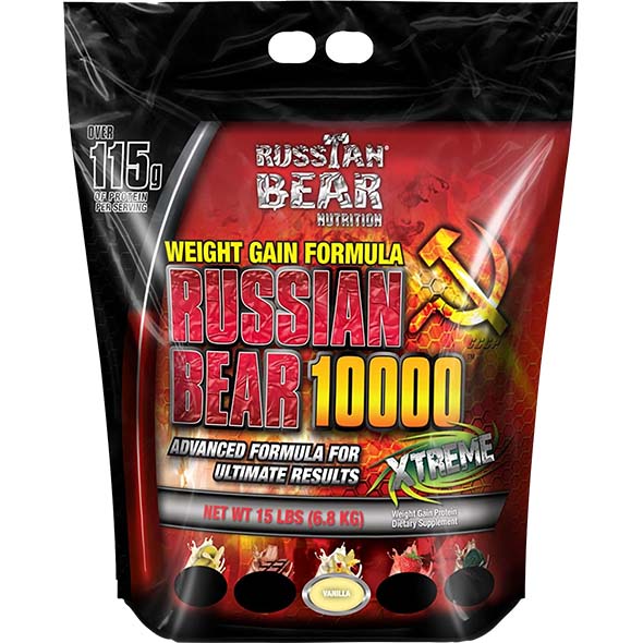 Russian Bear 10000 Weight Gainer, Vanilla, 15 Lb