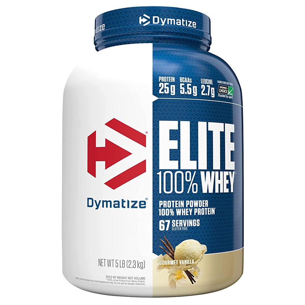 Dymatize Elite 100% Whey, Gourmet Vanilla, 5 LB