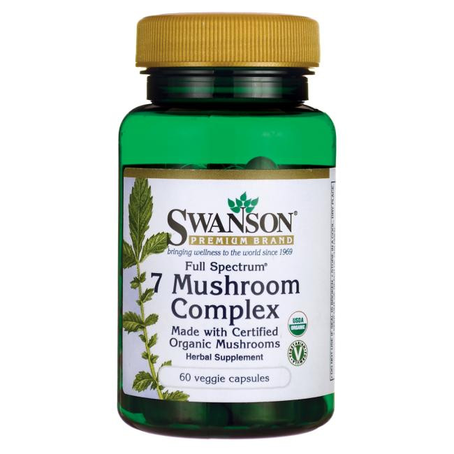 Swanson Full Spectrum 7 Mushroom Complex, 60 Veggie Capsules