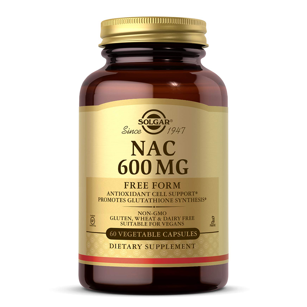 Solgar Nac, 600 mg, 60 Vegetable Capsules