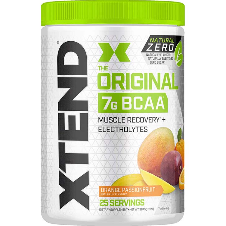 Xtend Natural Zero BCAAs, Orange Passion Fruit, 25