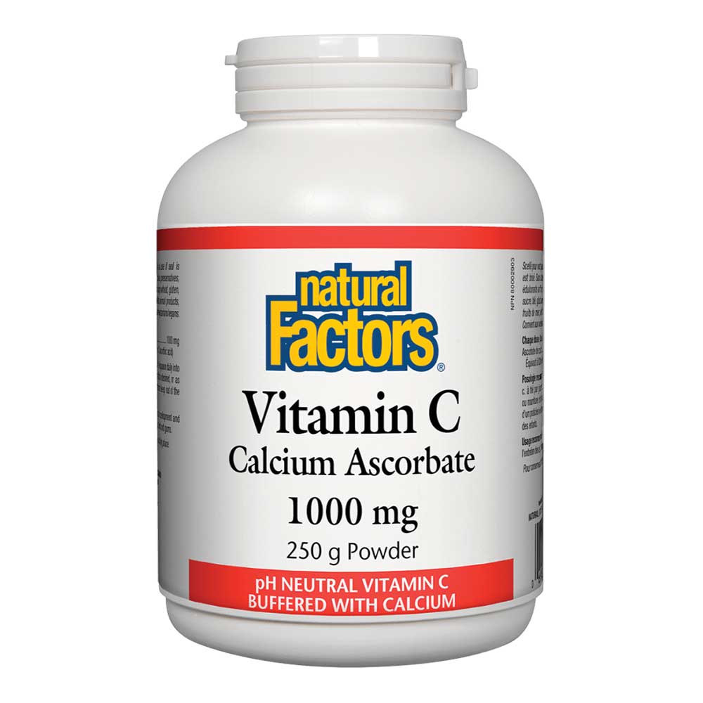 Natural Factors Vitamin C Calcium Ascorbate Powder 1000 mg 250 Gm