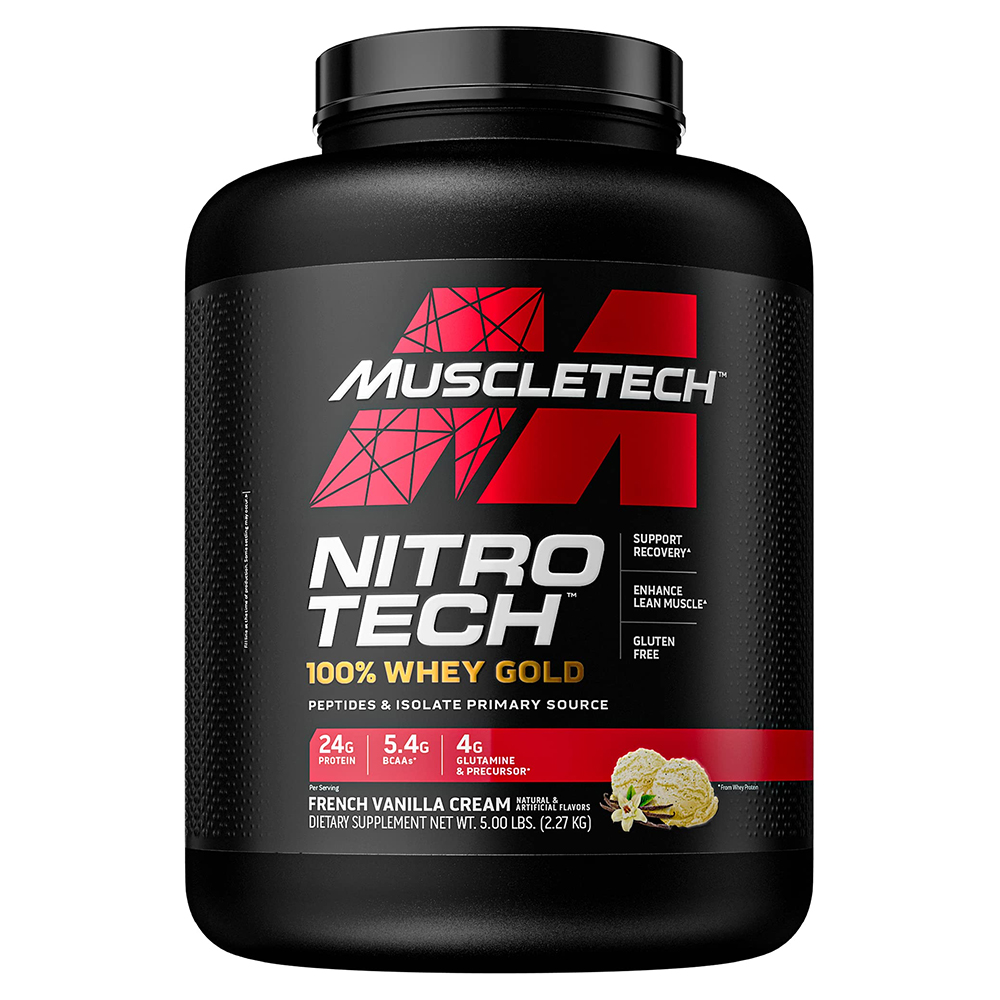 Muscletech Nitro Tech Whey Gold, French Vanilla, 5 LB