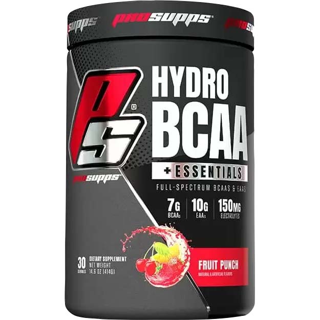Pro Supps Hydro Bcaa Essentials, Fruit Punch, 30