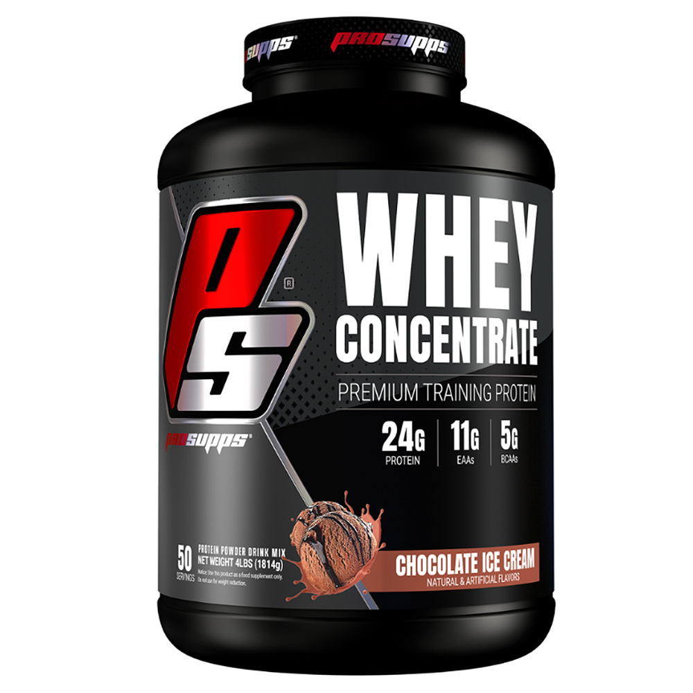 Pro Supps Whey Concentrate, Chocolate Ice Cream, 4 LB