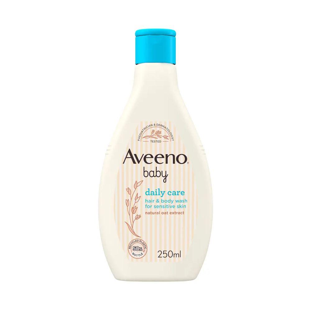 Aveeno Baby Daily Care Hair & Body Wash, 250 ML, Gentle Cleansing, Clean Formula