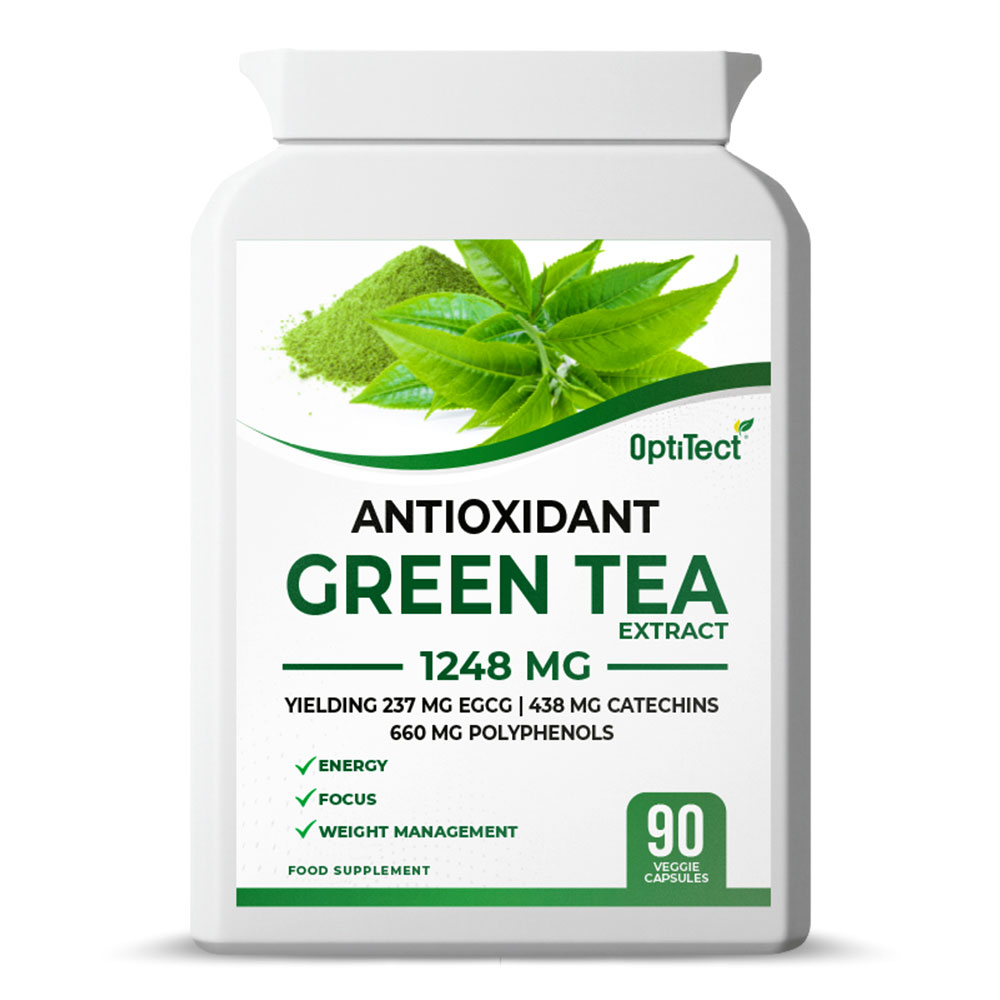 اوبتي تيكت مستخلص الشاي الأخضر, 90 كبسولة نباتية, يساعد على تعزيز الطاقة