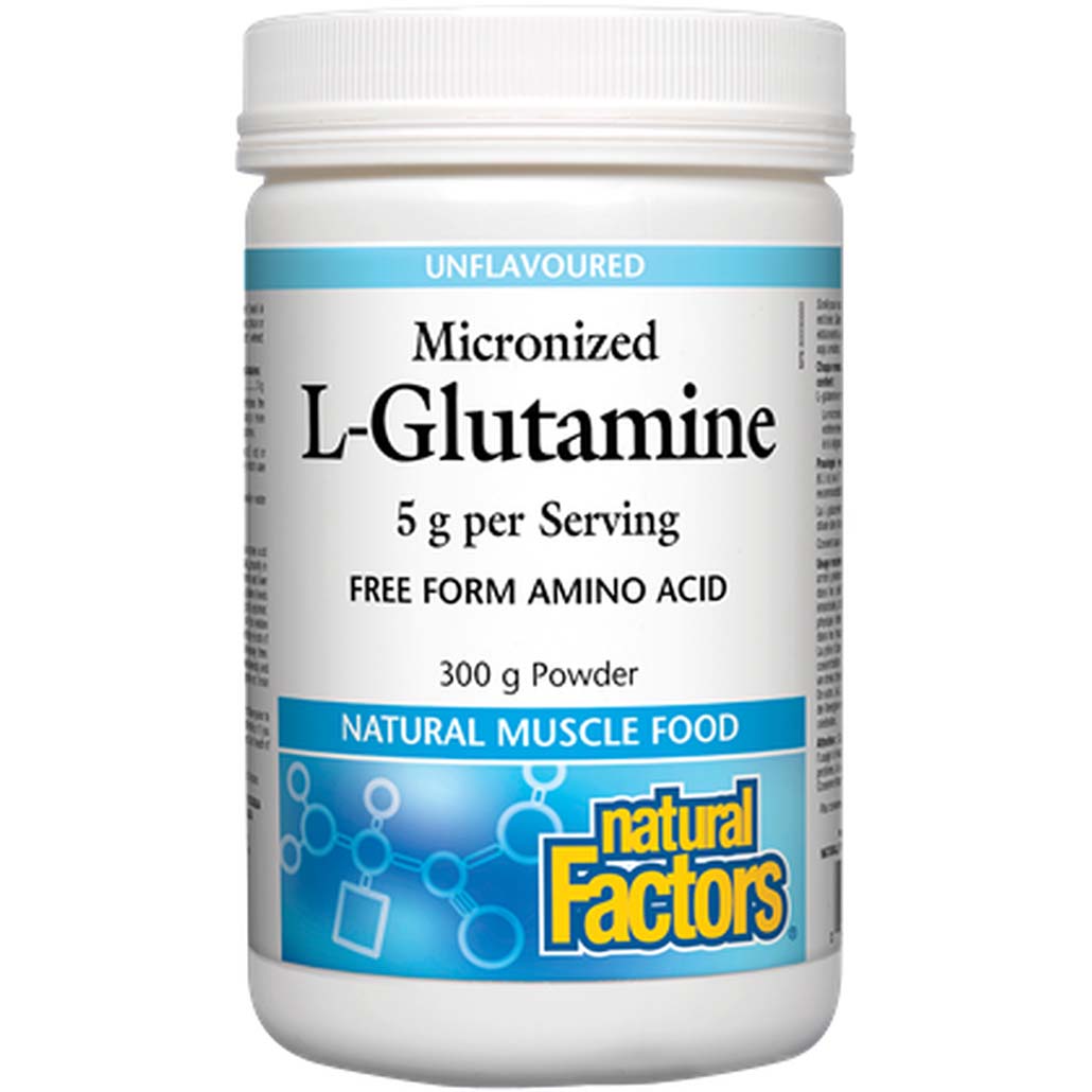 Natural Factors Micronized L-Glutamine 300 Gm Unflavored