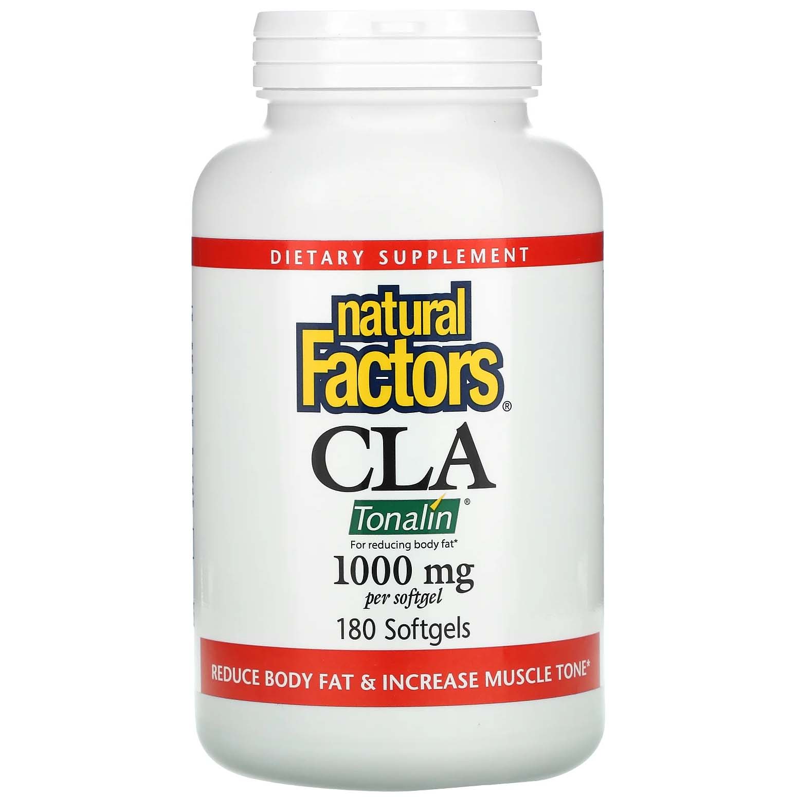 Natural Factors Tonalin Cla, 1000 mg, 180 Softgels