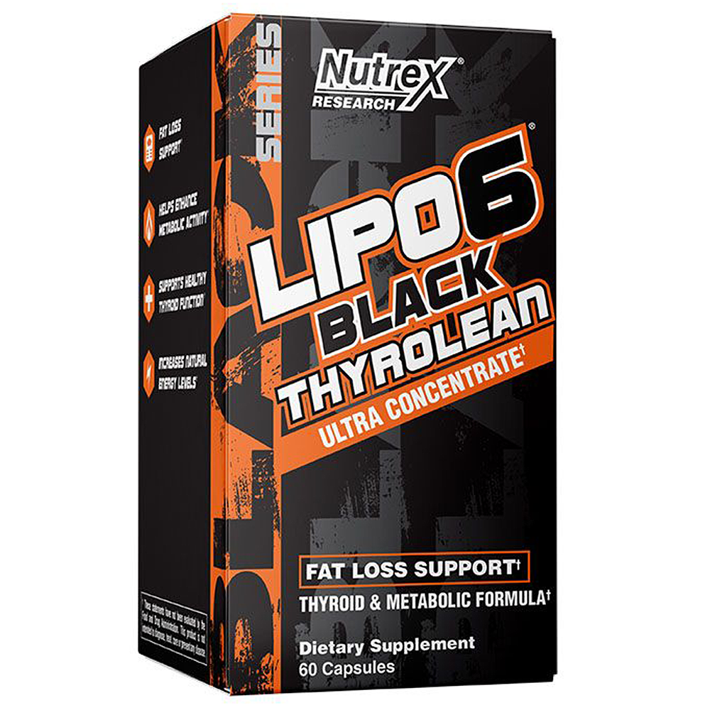 Nutrex Research LIPO-6 Black Thyrolean, 60 Capsules