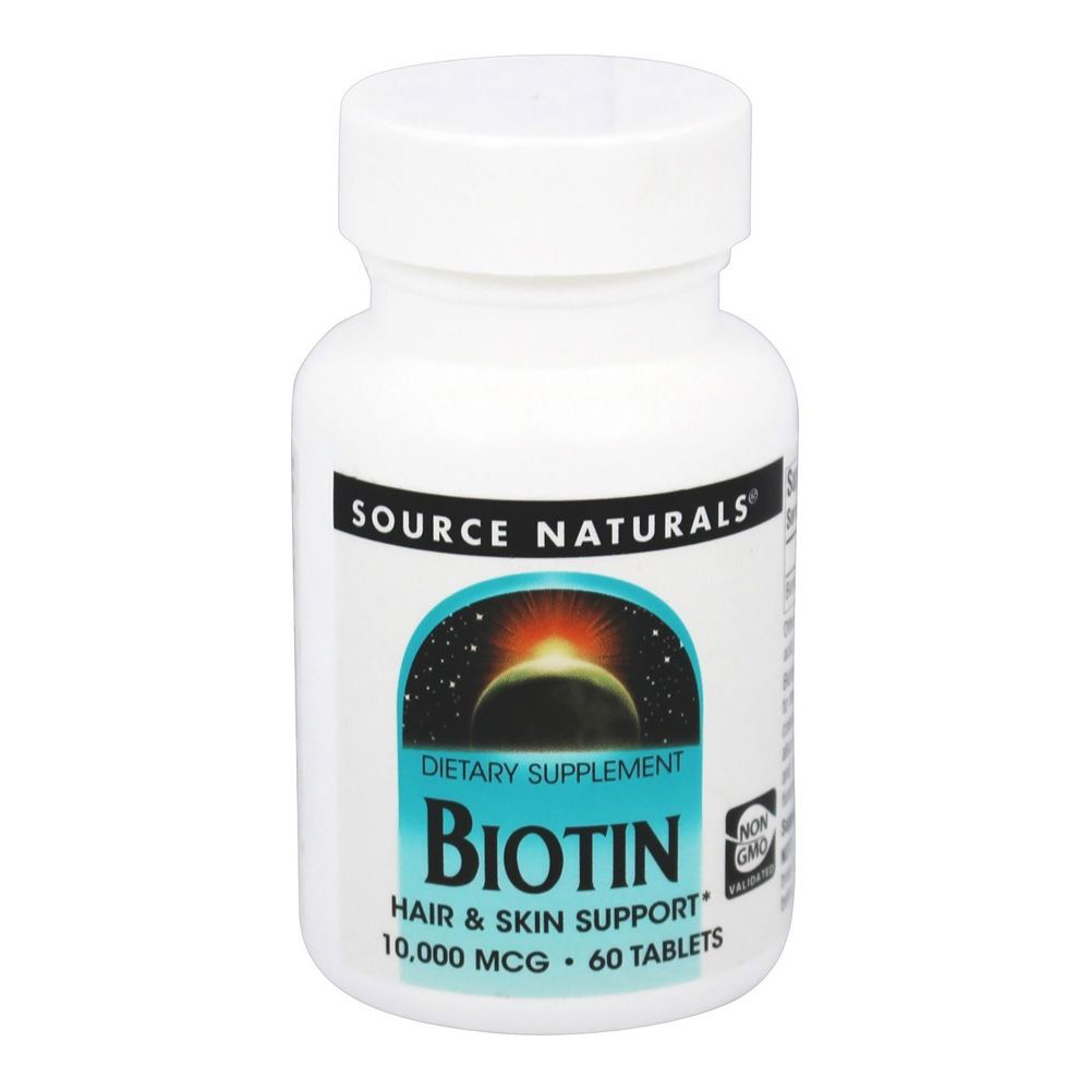 Source Naturals Biotin, 60 Tablets, 10000 mcg