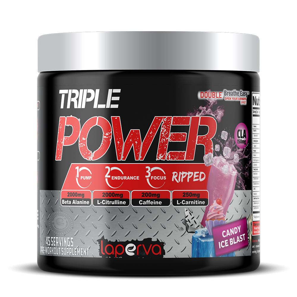 Laperva Triple Power Ripped, Candy Ice Blast, 45, Burning Fat, Increasing Energy & Endurance