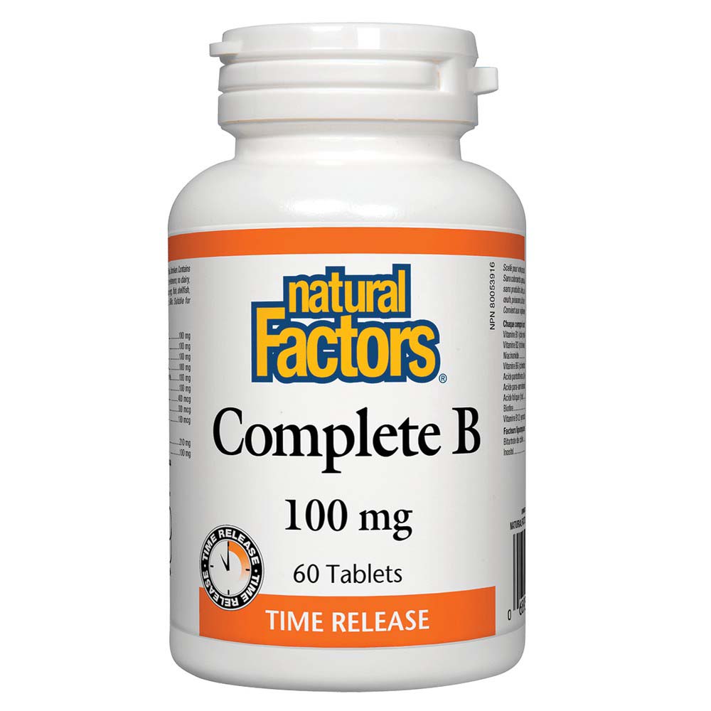 Natural Factors Complete B, 100 mg, 60 Tablets