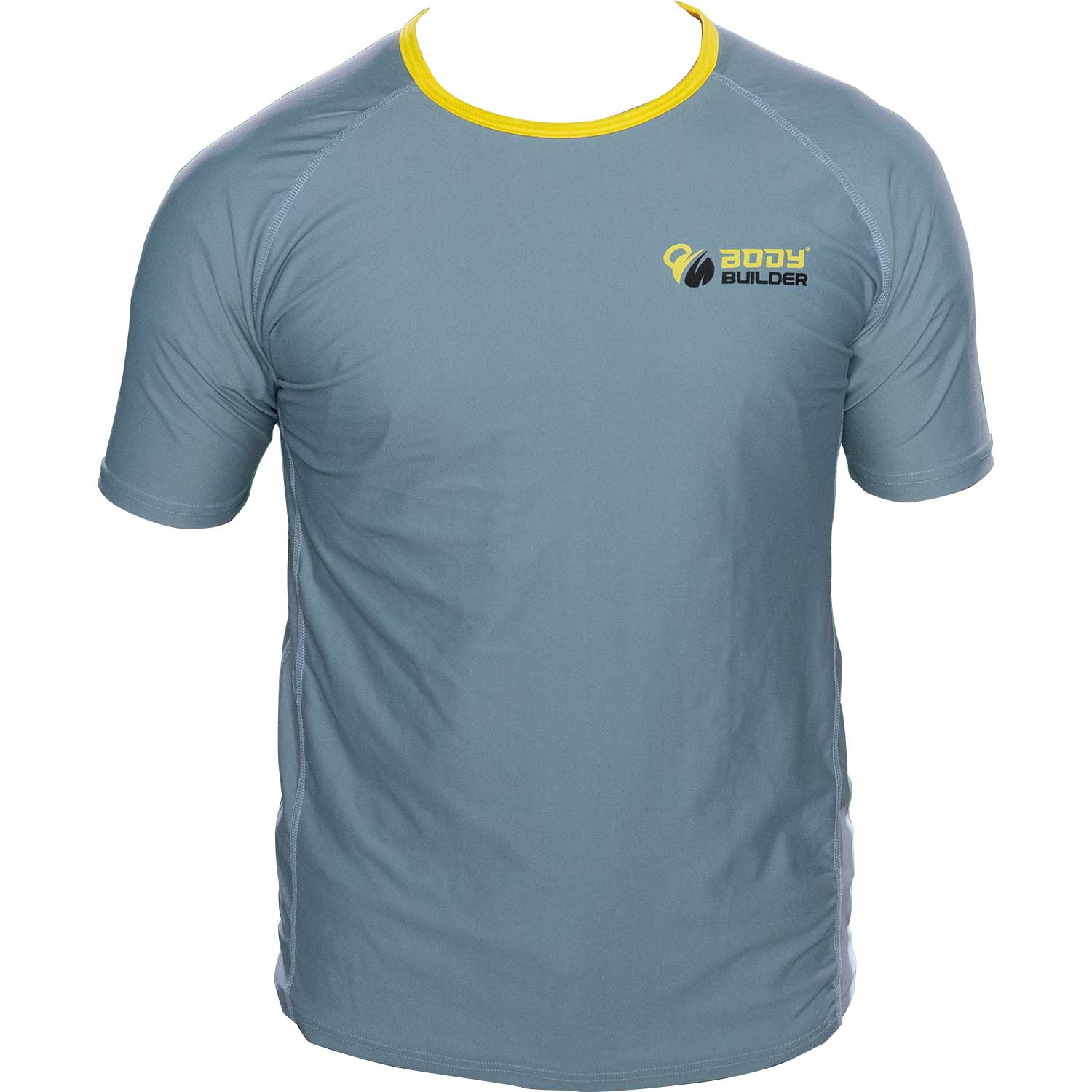Body Builder T-Shirt Premium, S, Grey-Yellow