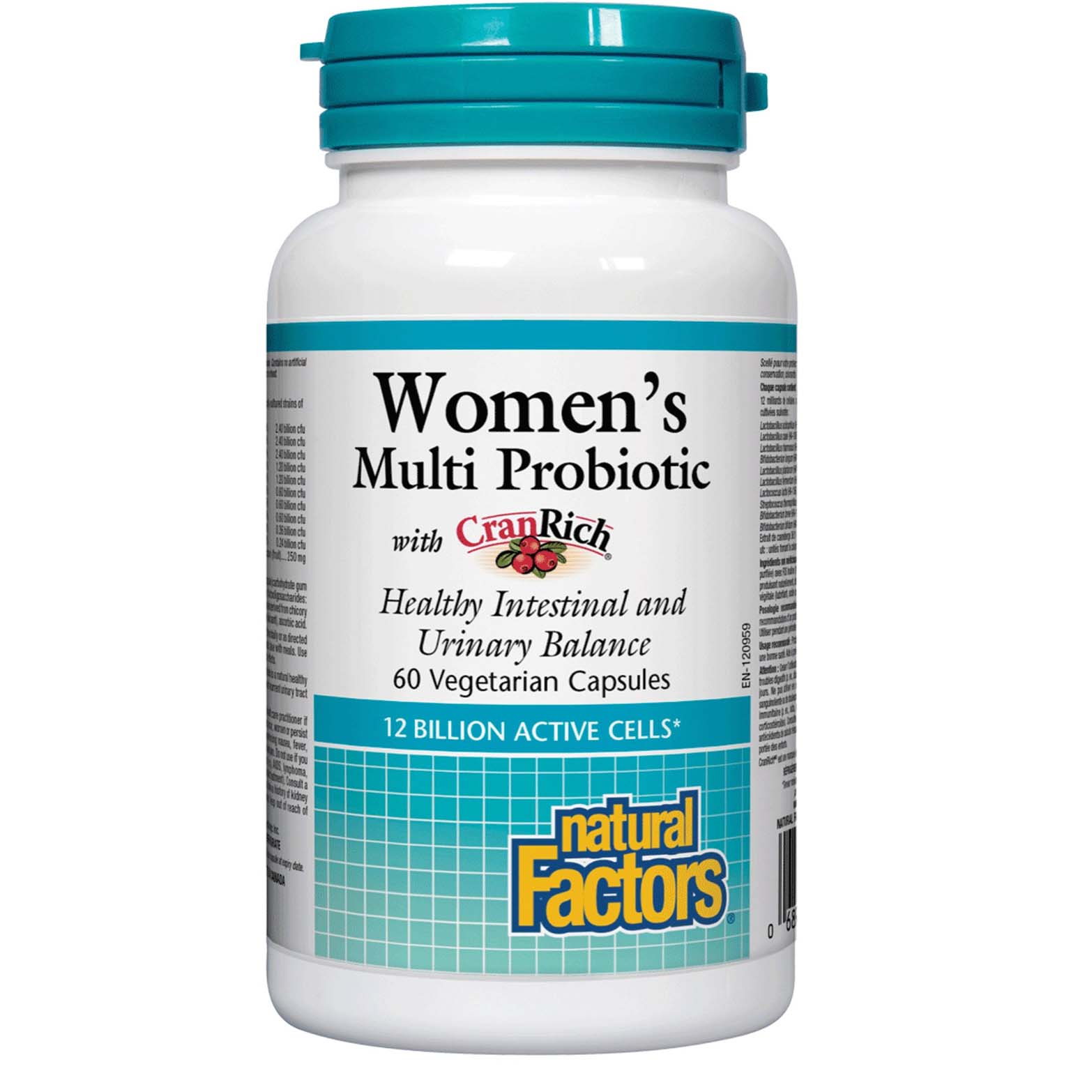 Natural Factors Women's Multi Probiotic, 12 Billion, 60 Veggie Capsules