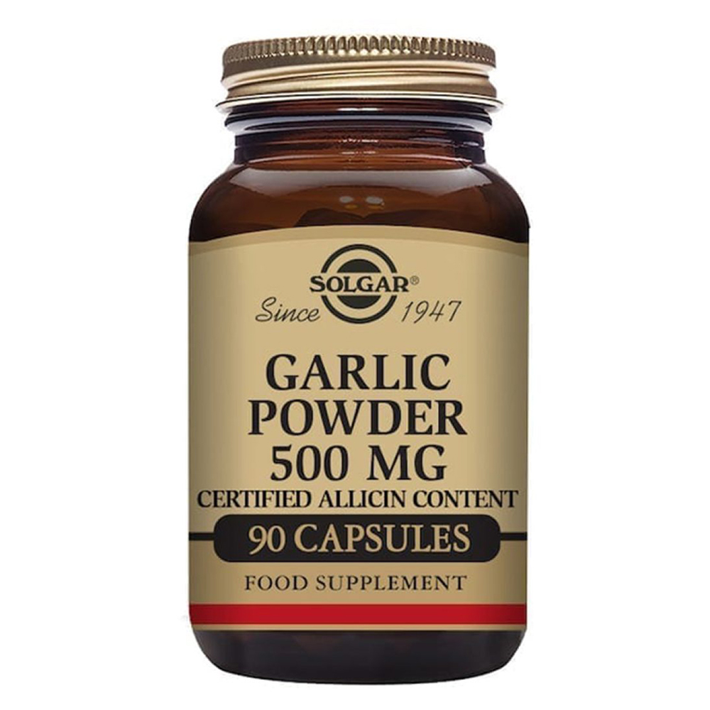 Solgar Garlic Powder, 500 mg, 90 Vegetable Capsules