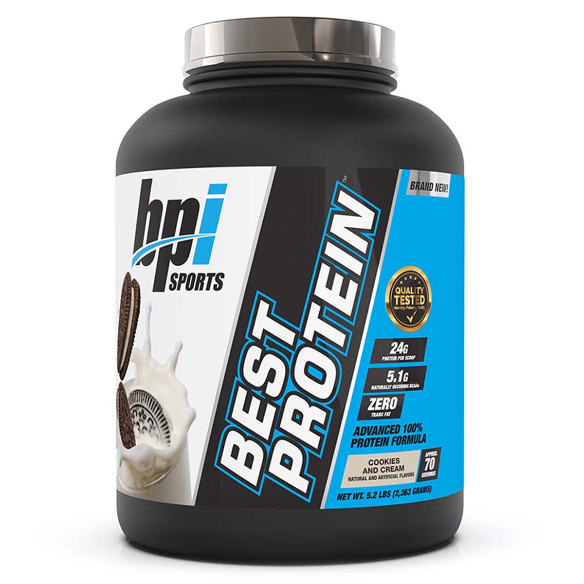 bpi Sports Best Protein, Cookies and Cream, 5 LB