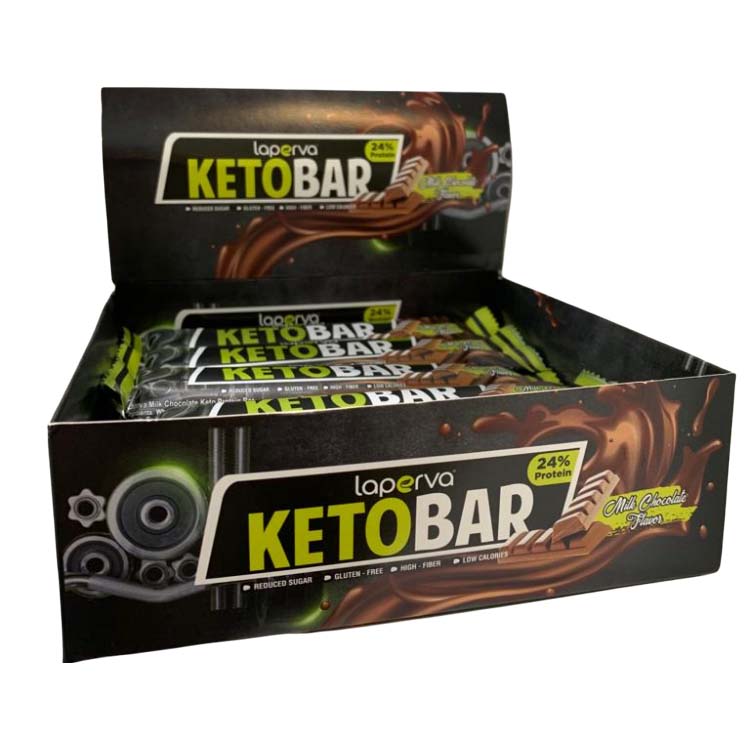 Laperva Keto Bar, Milk Chocolate, Box of 20 Bars