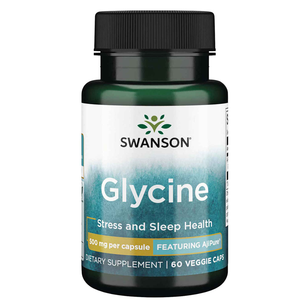 Swanson Glycine, 60 Veggie Capsules, 500 mg