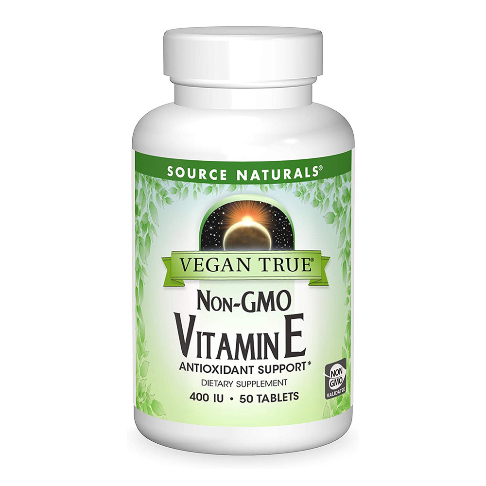 Source Naturals Vegan True Non-GMO Vitamin E 50 Tablets 400 IU