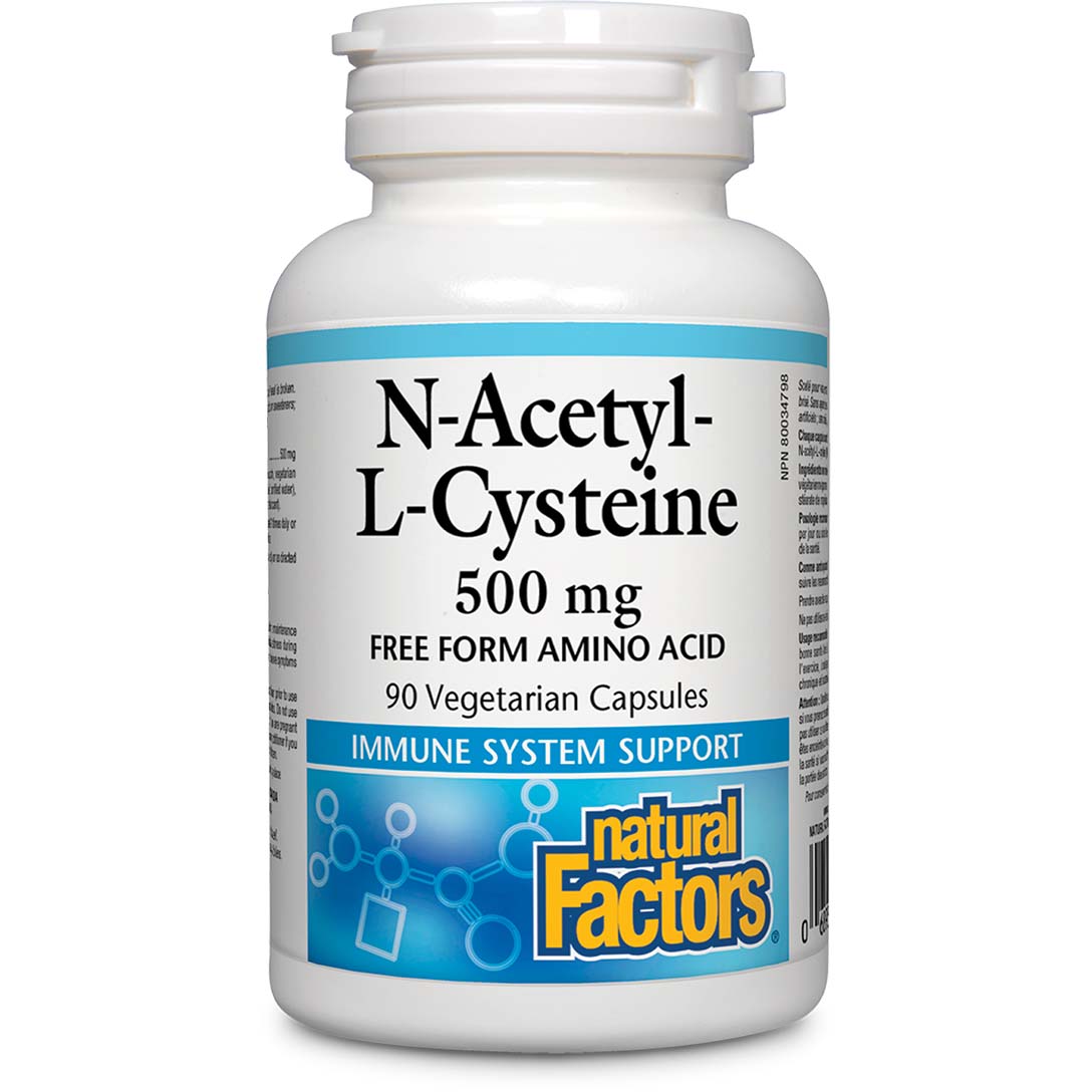 Natural Factors N-Acetyl L-Cysteine 90 Veggie Capsules 500 mg