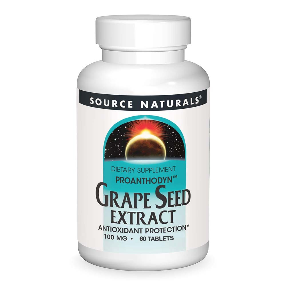 Source Naturals Grape Seed Extract, 100 mg, 60 Tablets