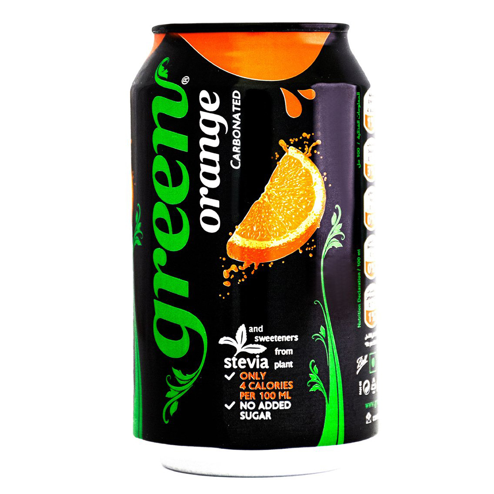 Green Cola Carbonated, Orange, 330 ML