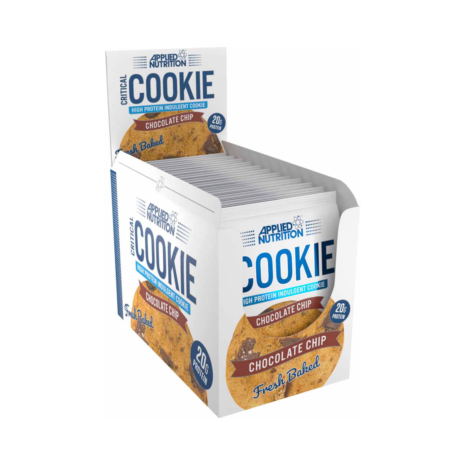 Applied Nutrition Critical Cookie, Chocolate Chip, Box of 12 Pieces