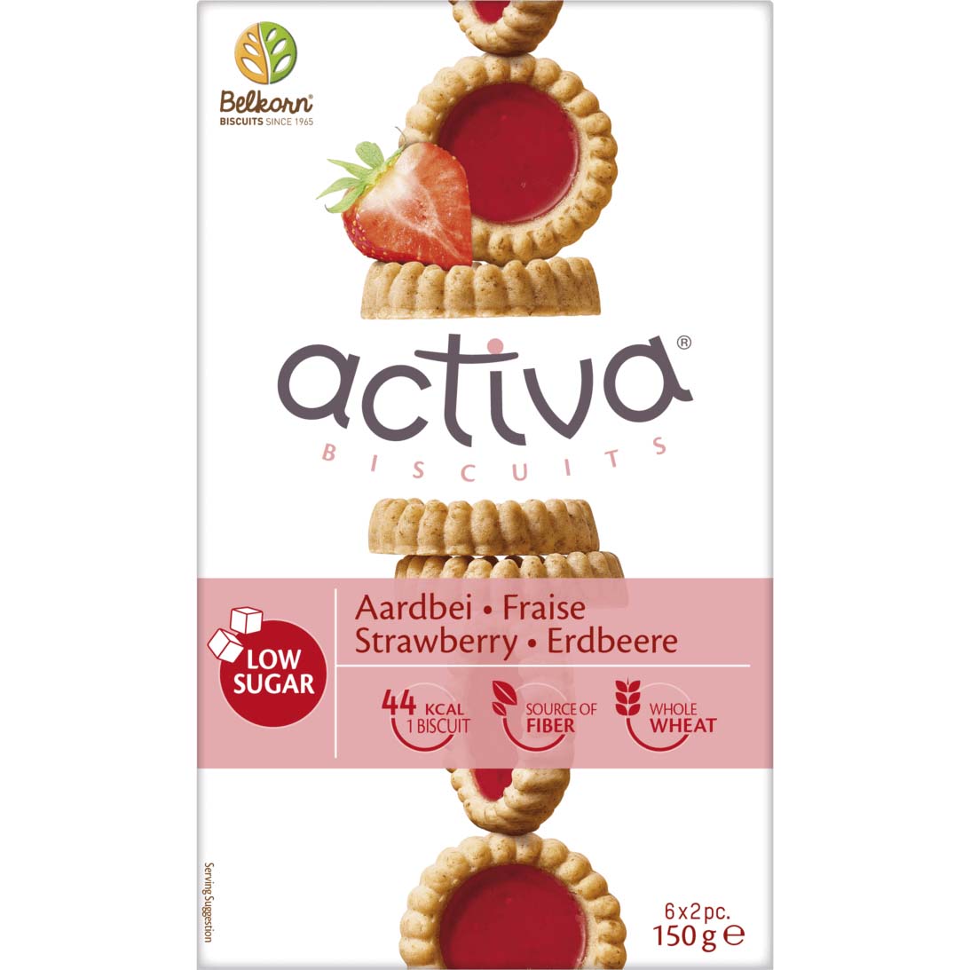 Belkorn Activa Biscuits Strawberry 150 Gm