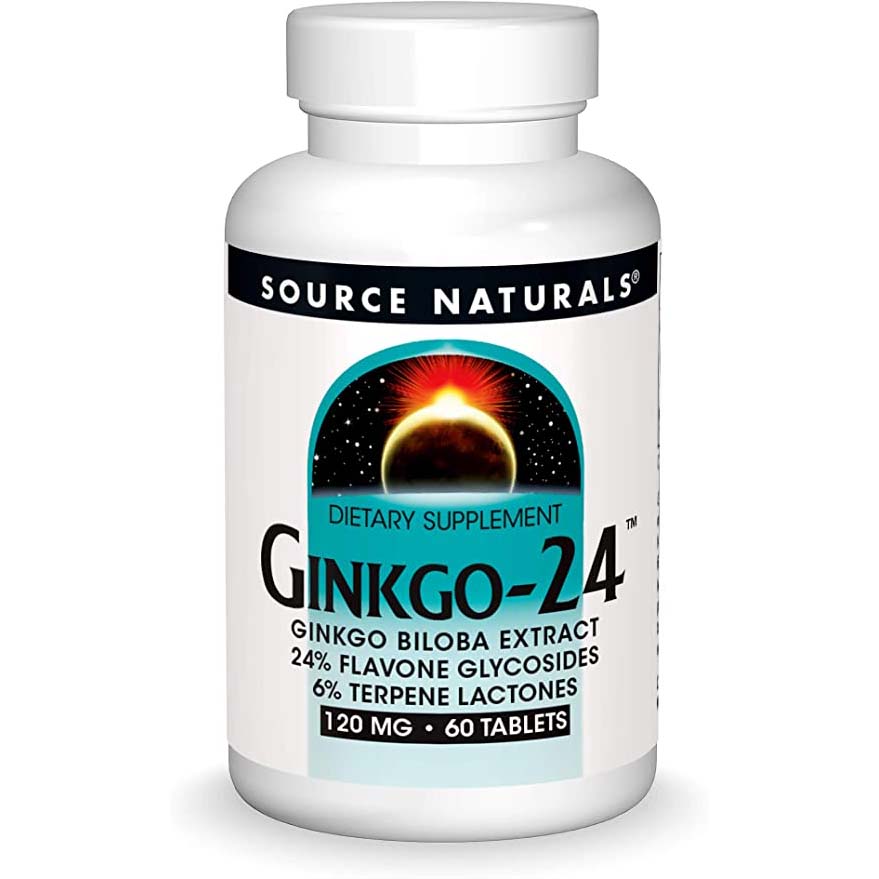 Source Naturals Ginkgo 24 Biloba 60 Tablets 120 mg