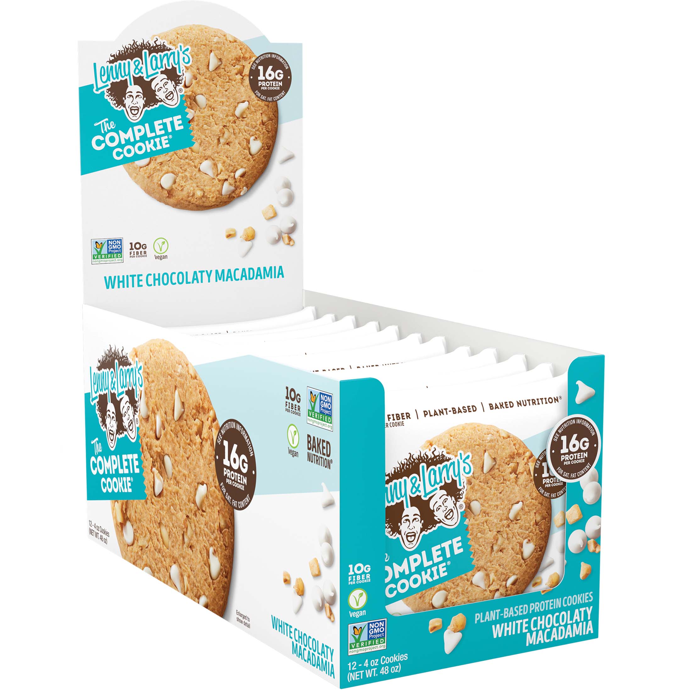 Lenny & Larry’s Complete Cookies Box of 12 Pieces White Chocolate Macadamia