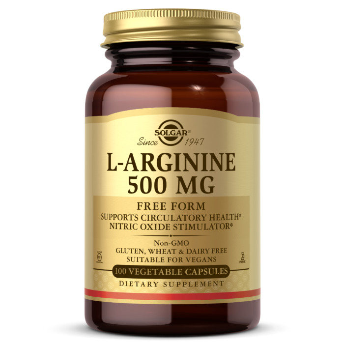 Solgar L-Arginine 100 Vegetable Capsules 500 mg