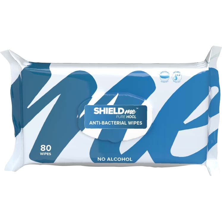 Shieldme Pure Hocl Anti Bacterial, 80 Wipes