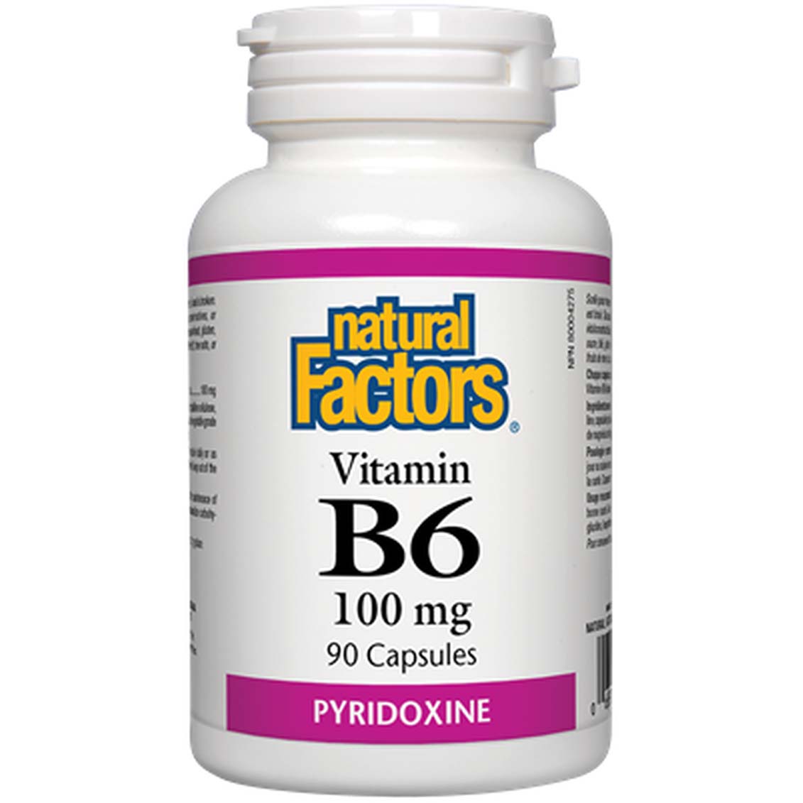 ناتشورال فاكتورز فيتامين ب 6 بيريدوكسين, 100 ملجم, 90 كبسولة