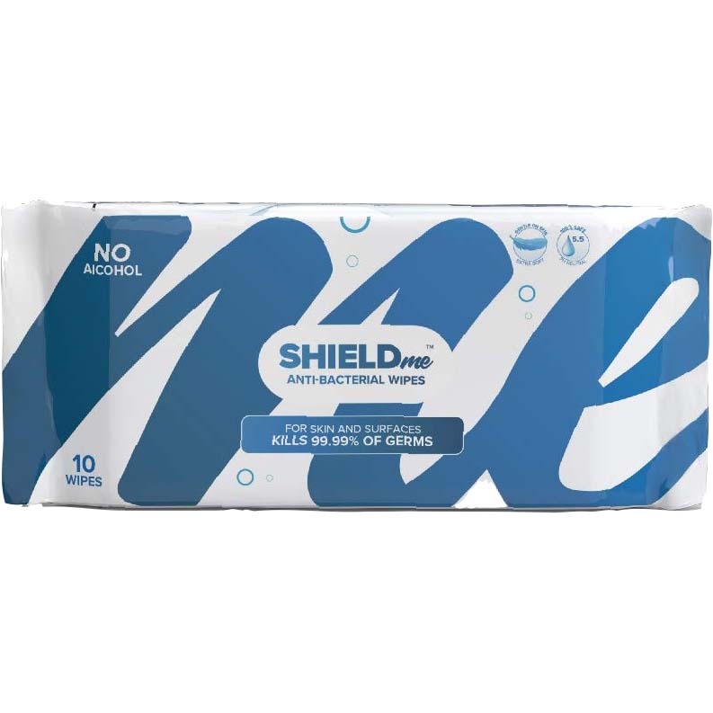Shieldme Antibacterial, 10 Wipes