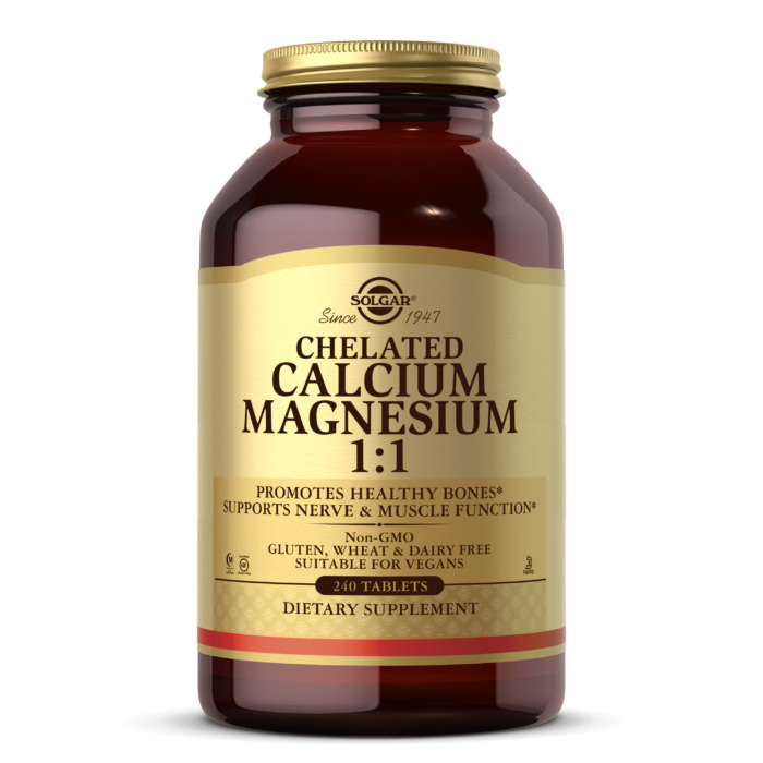 Solgar Chelated Calcium Magnesium 1:1 240 Tablets