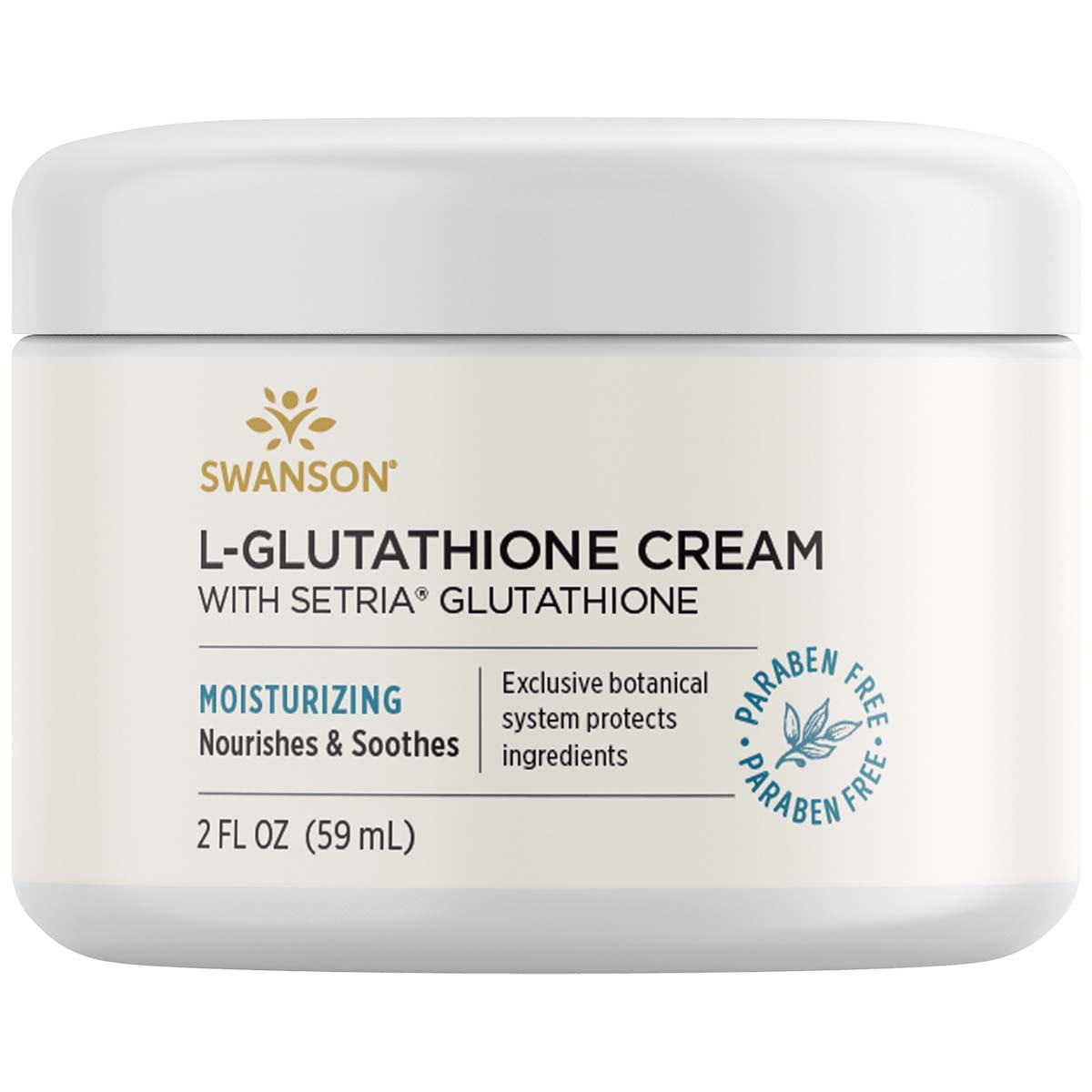 Swanson L-Glutathione Cream with Setria Glutathione, 59 ML